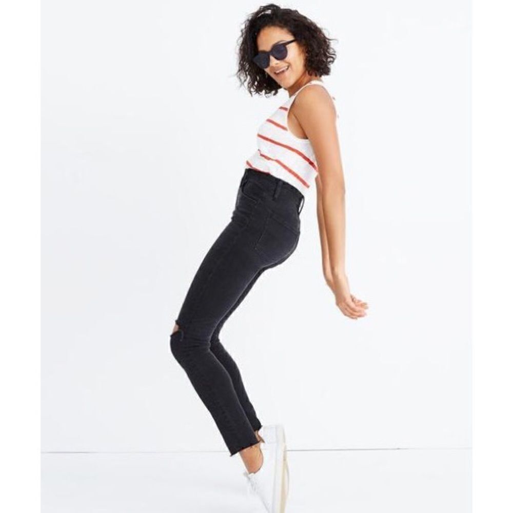 Madewell Curvy High-Rise Skinny Jeans in Black Sea